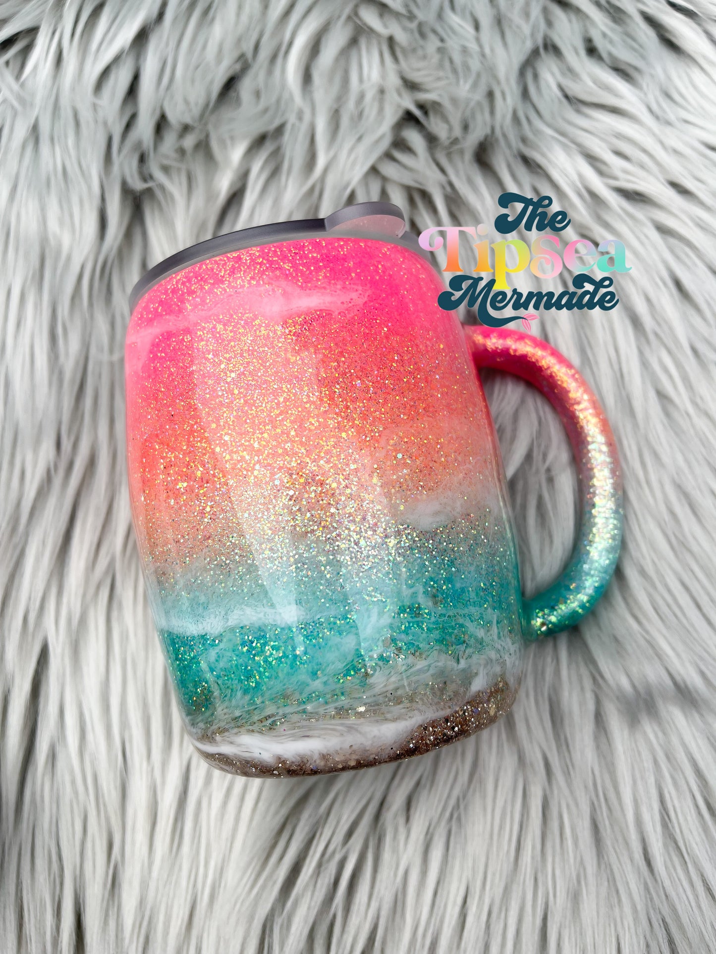 14oz Neon Beach mug