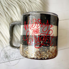 Load image into Gallery viewer, Merry &amp; Bright 14oz camper mug

